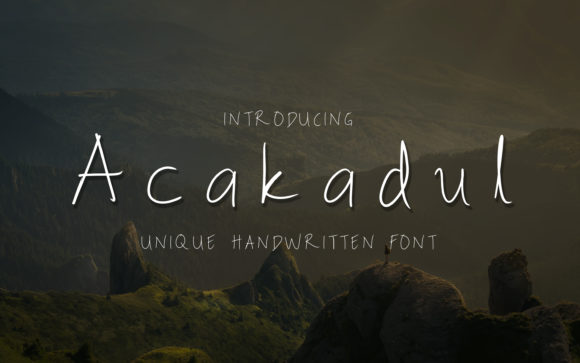 Acakadul: A Relaxed Handwritten Font for Digital Branding