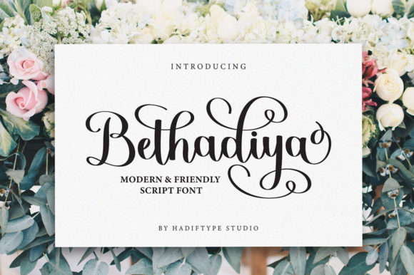 Bethadiya: A Beautiful Script Font for Business