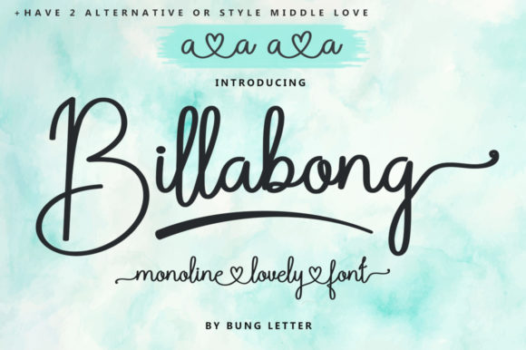 Billabong: A Whimsical Script Font That Elevates Real Small Business Branding