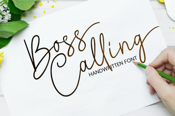 Boss Calling: A Thin, Elegant Handwritten Font for Digital Branding