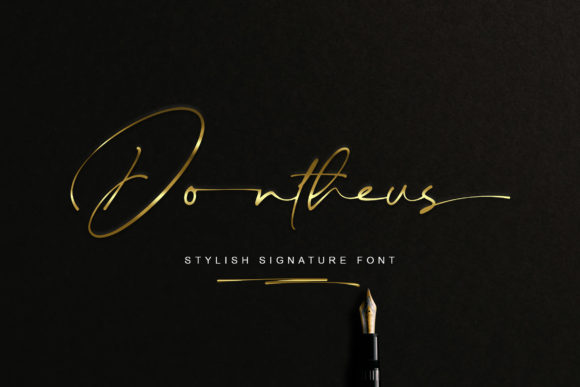 Dontheus: A Stylish Script Font for Small Business Branding