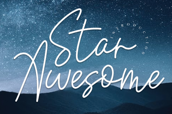 Star Awesome Script Font for Handmade Creators