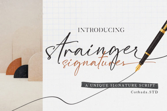 Strainger Signatures: A Stylish Script Font